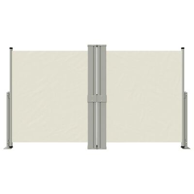 vidaXL Seitenmarkise Ausziehbar Creme 140x1200 cm