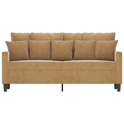 vidaXL 2-Sitzer-Sofa Braun 140 cm Samt