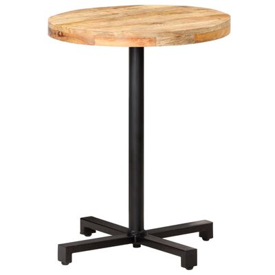 vidaXL Bistrotisch Rund Ø60x75 cm Raues Mangoholz