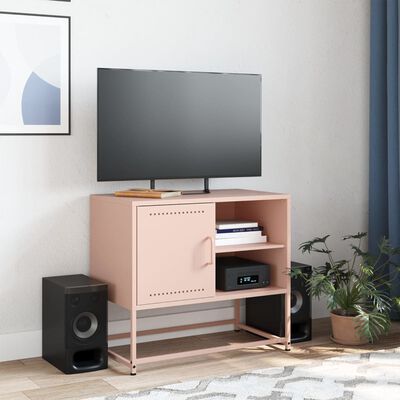 vidaXL TV-Schrank Rosa 68x39x60,5 cm Stahl