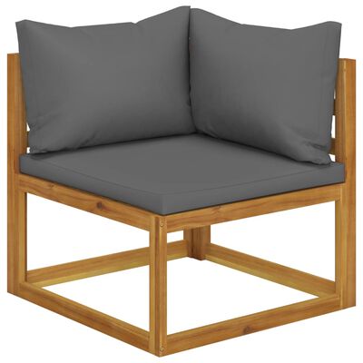 vidaXL 7-tlg. Garten-Lounge-Set mit Auflagen Massivholz Akazie