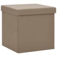 vidaXL Hocker mit Stauraum Cappuccino-Braun PVC