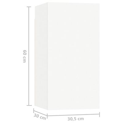 vidaXL 10-tlg. TV-Schrank-Set Weiß Holzwerkstoff