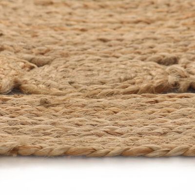 vidaXL Teppich Flechtmuster Jute 120 cm Rund