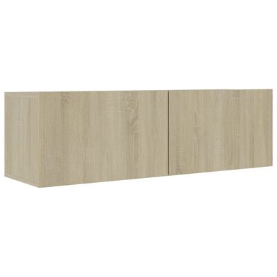 vidaXL 3-tlg. TV-Schrank-Set Sonoma-Eiche Holzwerkstoff