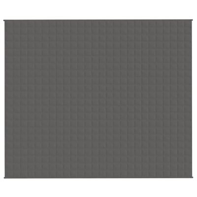 vidaXL Gewichtsdecke Grau 220x260 cm 15 kg Stoff