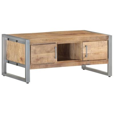 vidaXL Couchtisch 95x50x40 cm Raues Mangoholz