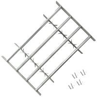 vidaXL Fenstergitter Verstellbar mit 4 Querstäben 500-650 mm