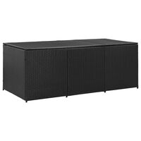 vidaXL Gartenbox Poly Rattan 180x90x70 cm Schwarz