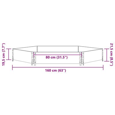 vidaXL Paletten-Aufsatzrahmen Braun 160x160 cm Massivholz Kiefer