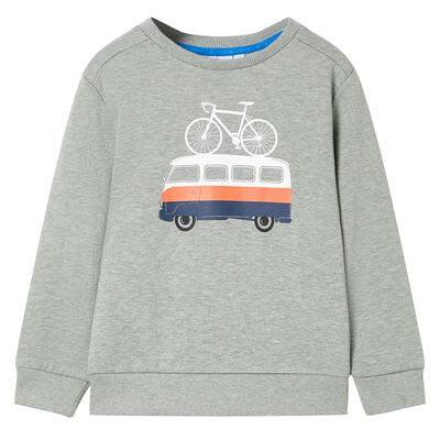 Kinder-Sweatshirt Hellkhaki Melange 140