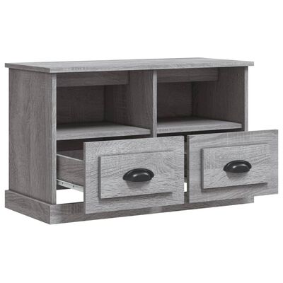 vidaXL TV-Schrank Grau Sonoma 80x35x50 cm Holzwerkstoff