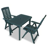 vidaXL 3-tlg. Bistro-Set Kunststoff Grün