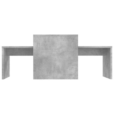 vidaXL Couchtisch-Set Betongrau 100x48x40 cm Holzwerkstoff