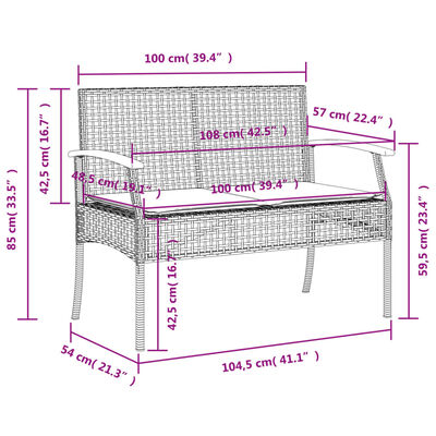 vidaXL 5-tlg. Garten-Essgruppe mit Kissen Beige Poly Rattan