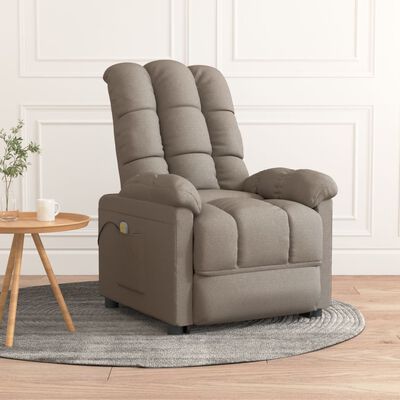 vidaXL Massagesessel Taupe Stoff