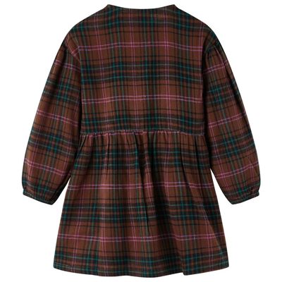 Kinderkleid mit Langen Ärmeln Cognac 116