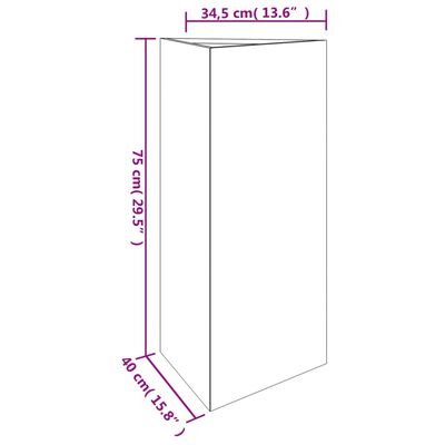 vidaXL Pflanzkübel 40x34,5x75 cm Cortenstahl