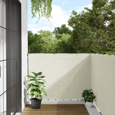 vidaXL Balkon-Sichtschutz Weiß 600x120 cm PVC