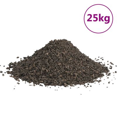 vidaXL Basalt-Kies 25 kg Schwarz 3-5 mm