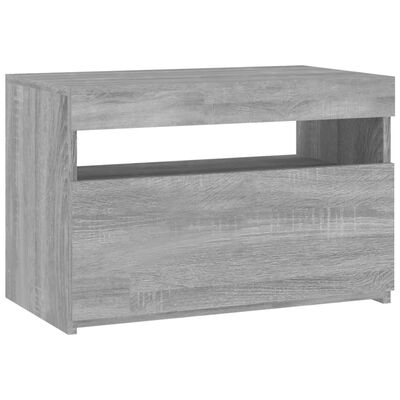 vidaXL TV-Schrank mit LED-Leuchten Grau Sonoma 60x35x40 cm