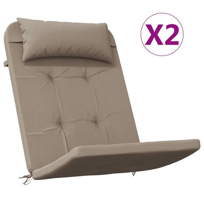 vidaXL Adirondack-Auflagen 2 Stk. Taupe Oxford-Gewebe