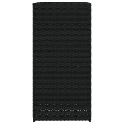 vidaXL Pflanzkübel 2 Stk. Schwarz 40x40x80 cm Poly Rattan