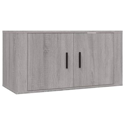 vidaXL 2-tlg. TV-Schrank-Set Grau Sonoma Holzwerkstoff