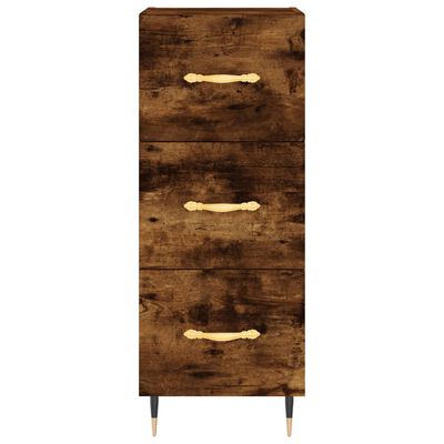 vidaXL Highboard Räuchereiche 34,5x34x180 cm Holzwerkstoff