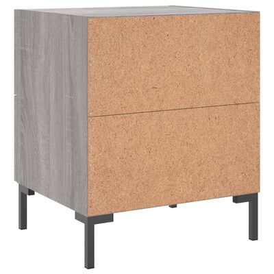 vidaXL Nachttisch Grau Sonoma 40x35x47,5 cm Holzwerkstoff