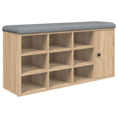 vidaXL Schuhbank Sonoma-Eiche 102x32x50 cm Holzwerkstoff