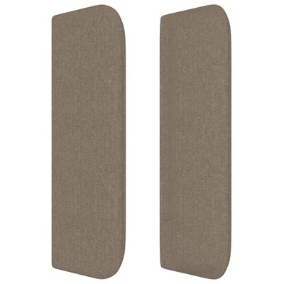 vidaXL Kopfteil mit Ohren Taupe 93x16x78/88 cm Stoff