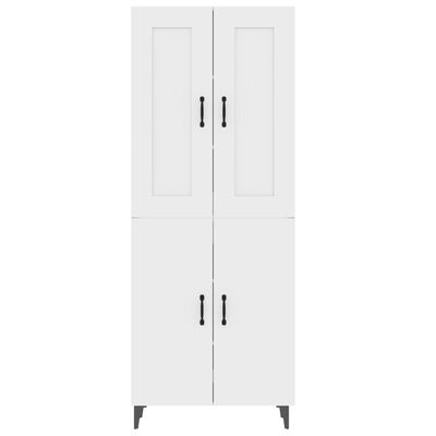 vidaXL Highboard Hochglanz-Weiß 70x34x180 cm Holzwerkstoff