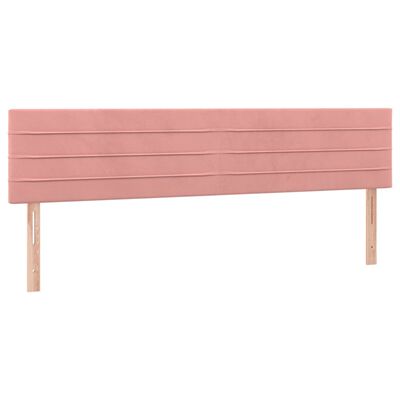 vidaXL Boxspringbett mit Matratze Rosa 180x200 cm Samt