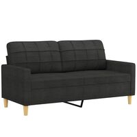 vidaXL 2-Sitzer-Sofa Schwarz 140 cm Stoff