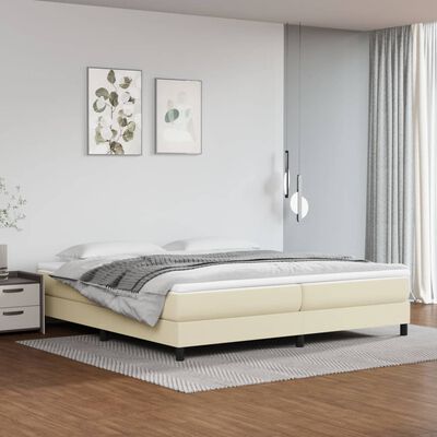 vidaXL Bettgestell Creme 200x200 cm Kunstleder