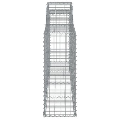 vidaXL Gabionen mit Hochbogen 3 Stk. 300x30x80/100 cm Verzinktes Eisen