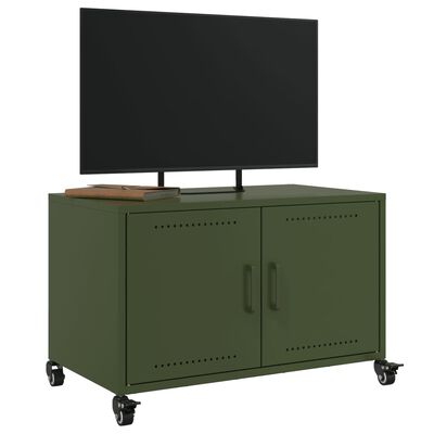 vidaXL TV-Schrank Olivgrün 68x39x43,5 cm Stahl