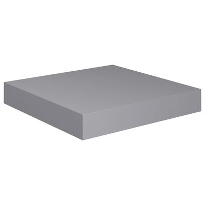 vidaXL Schweberegale 2 Stk. Grau 23x23,5x3,8 cm MDF