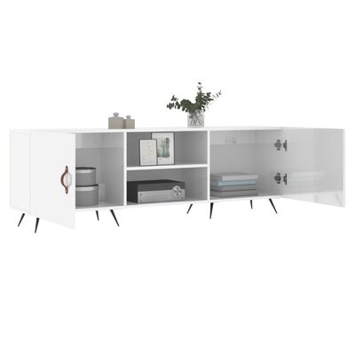 vidaXL TV-Schrank Hochglanz-Weiß 150x30x50 cm Holzwerkstoff