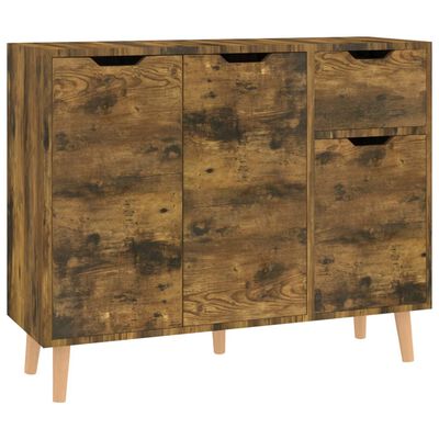 vidaXL Sideboard Räuchereiche 90x30x72 cm Holzwerkstoff