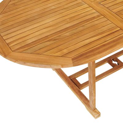 vidaXL 7-tlg. Garten-Essgruppe Massivholz Teak