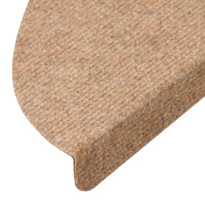 vidaXL Stufenmatten Selbstklebend 10 Stk. Beige 56x17x3 cm