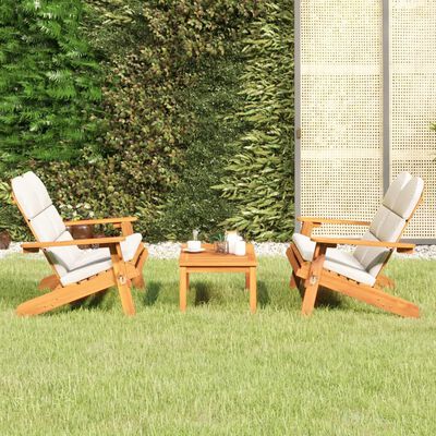 vidaXL 3-tlg. Garten-Lounge-Set Adirondack Massivholz Akazie