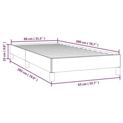 vidaXL Bettgestell Schwarz 80x200 cm Samt