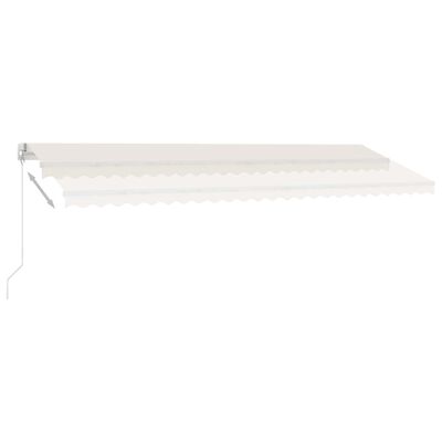 vidaXL Markise Manuell Einziehbar mit LED 500x300 cm Creme