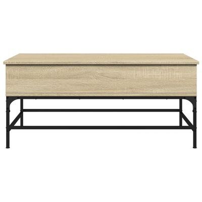 vidaXL Couchtisch Sonoma-Eiche 100x50x45 cm Holzwerkstoff und Metall