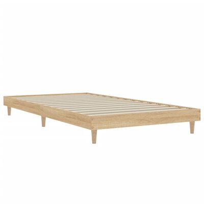 vidaXL Bettgestell ohne Matratze Sonoma-Eiche 100x200 cm Holzwerkstoff