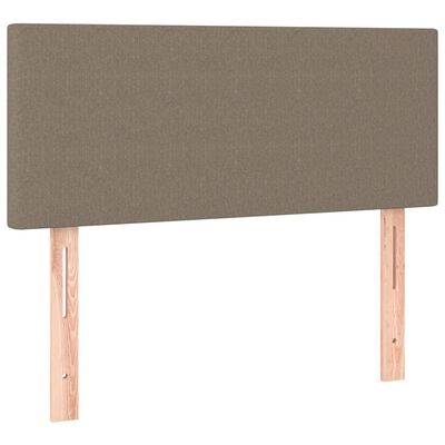 vidaXL Boxspringbett mit Matratze & LED Taupe 120x190 cm Stoff