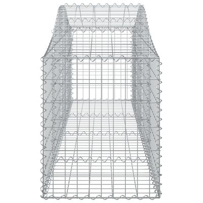 vidaXL Gabionen mit Hochbogen 30 Stk. 200x50x60/80 cm Verzinktes Eisen